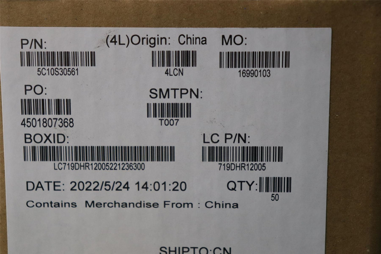 Lenovo TP Board Cable L82TK 5C10S30561