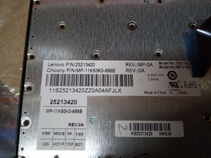 Lenovo T3E1-CCY-KOR-BlackKeySilverF-KBD Korean Keyboard 25213420