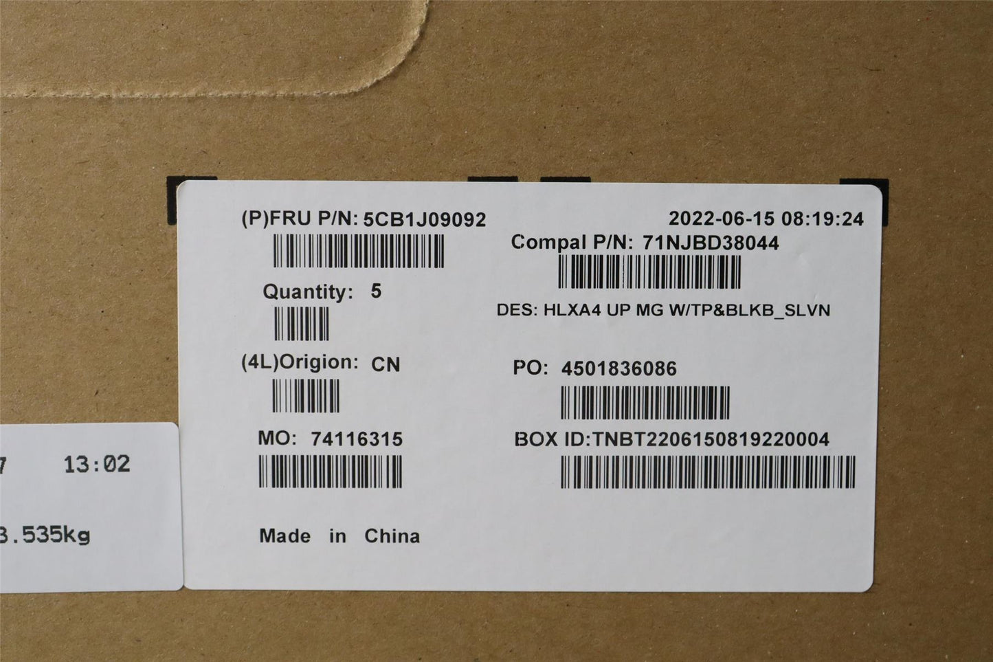 Lenovo ThinkBook 14 G4 IAP Palmrest Cover Touchpad Keyboard Slovenian 5CB1J09092