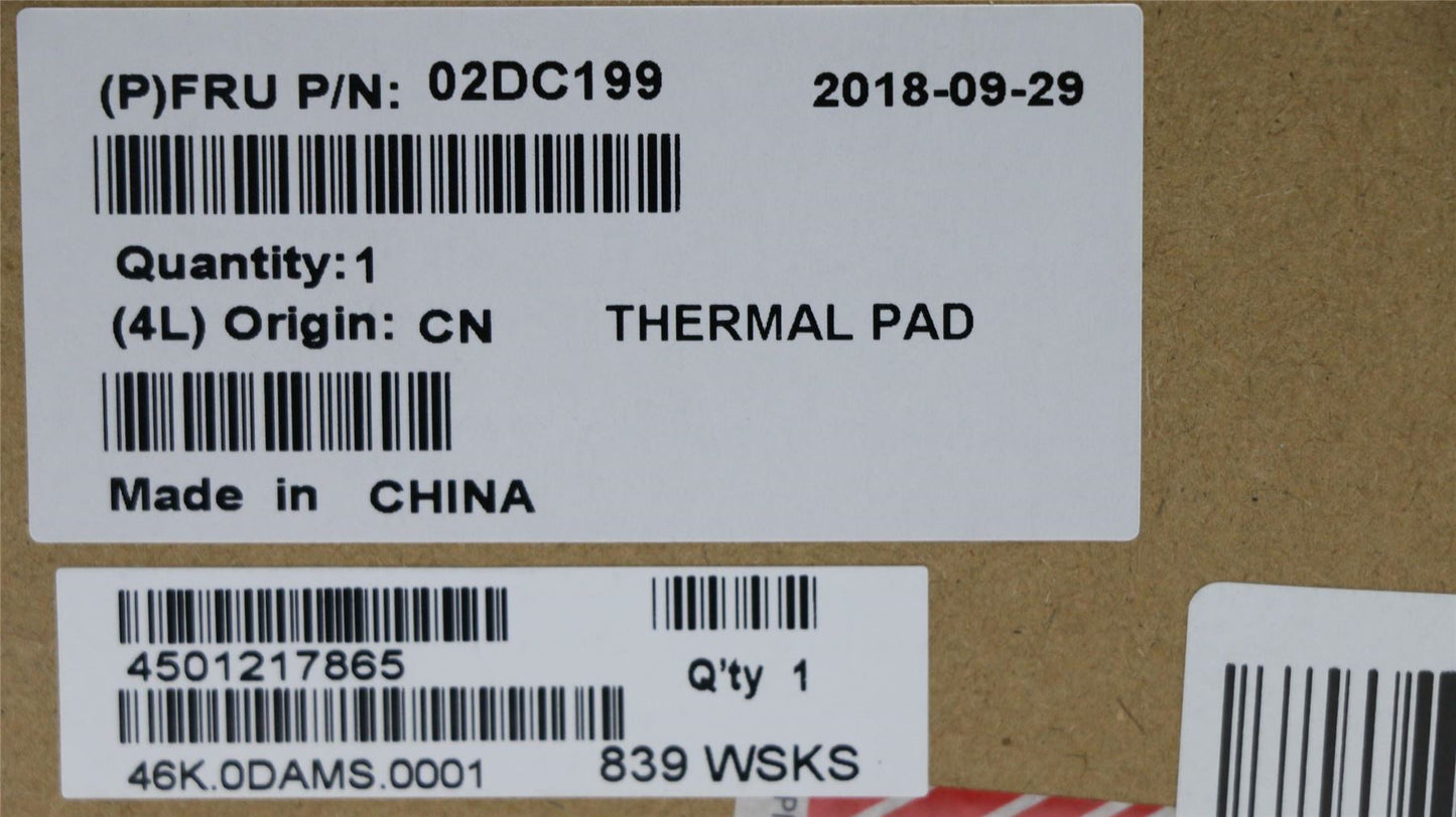 Lenovo ThinkPad 11e 5th RAM Memory Thermal Pad 02DC199