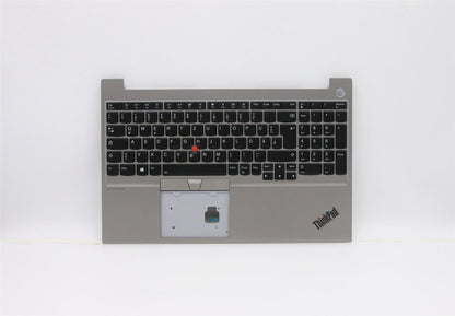 Lenovo ThinkPad E15 Keyboard Palmrest Top Cover German Silver Backlit 5M10V16971