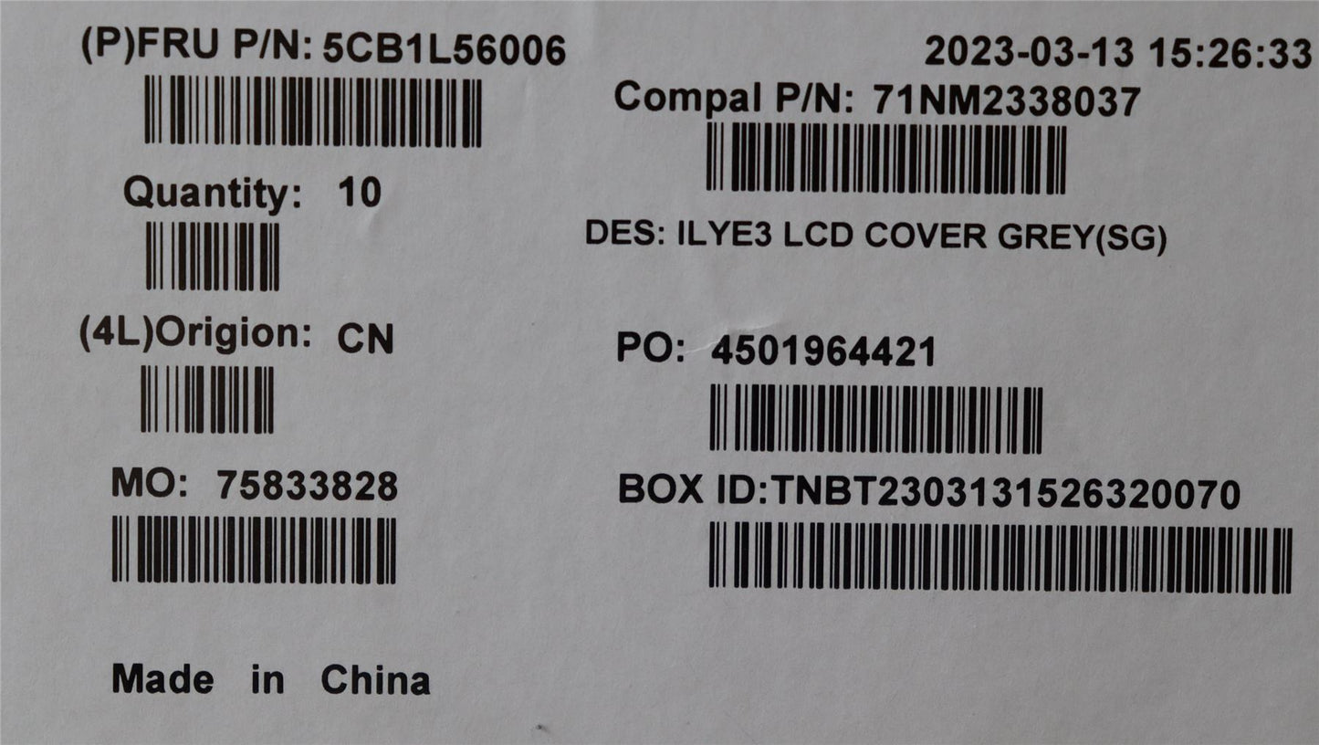 Lenovo LCD Cover C 82YA SG 5CB1L56006
