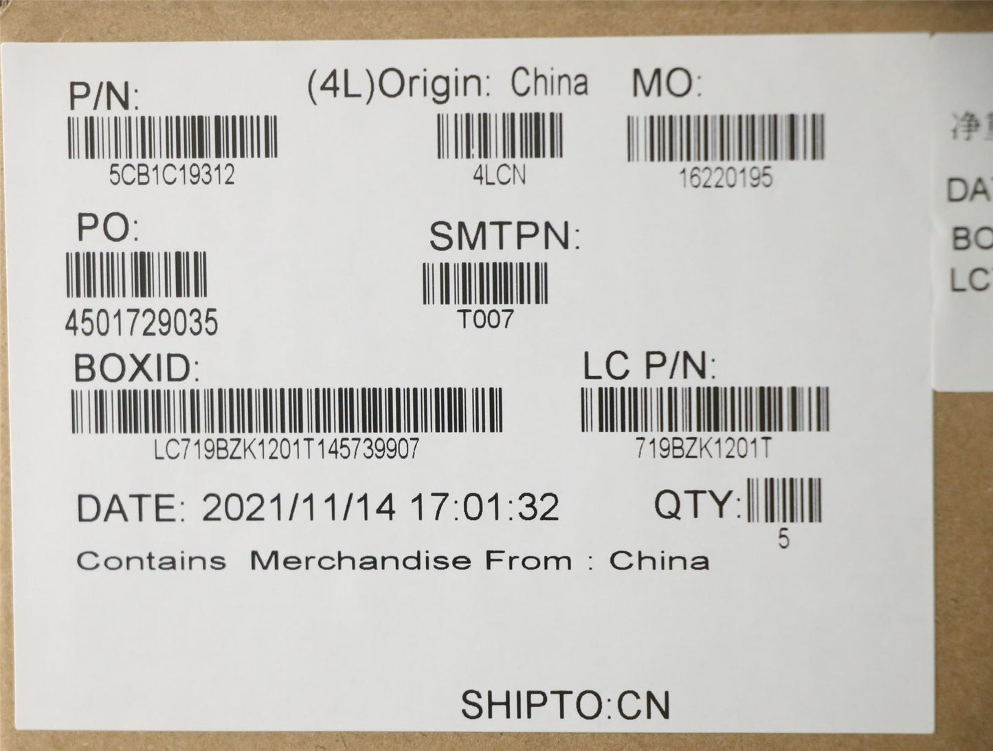 Lenovo IdeaPad 7 14IHU5 Palmrest Cover Touchpad Keyboard UK 5CB1C19312