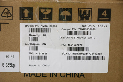 Lenovo Stand cable clip,WH,A360 27 5M20U50891