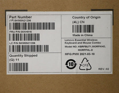 Lenovo WL KM Calliope BK ITA 00XH816