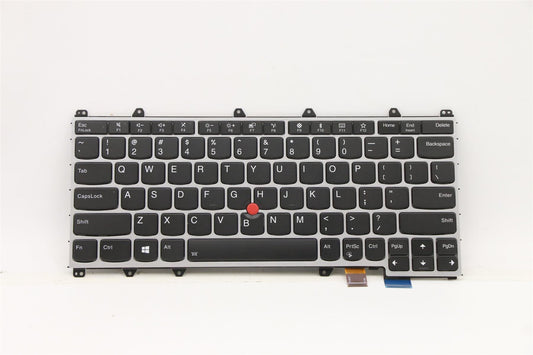 Lenovo Yoga X380 Keyboard US Silver Backlit 01HX100