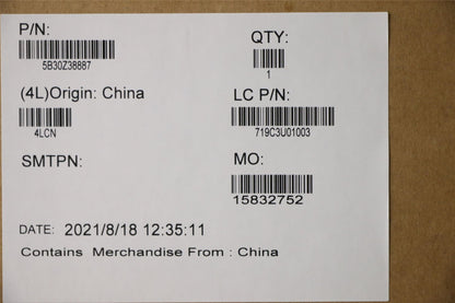 Lenovo FRU BSheet Tape MIC ONLY BK T15G2 5B30Z38887