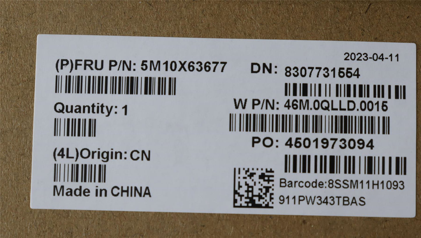 Lenovo MECH_ASM 13.3WUXGA,TCH,IVO,RGB+IR,CV,BK 5M10X63677