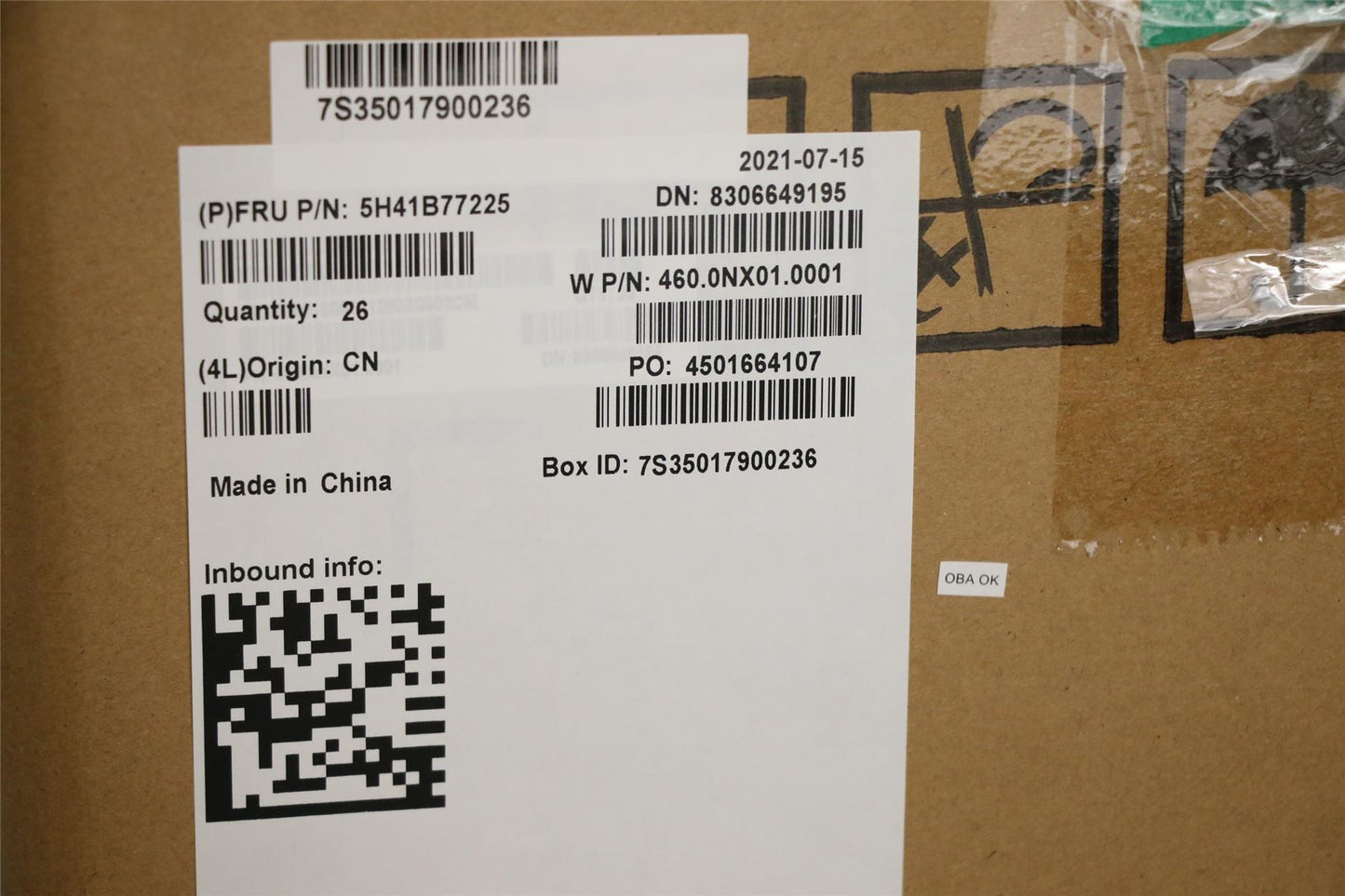 Lenovo 5H41B77225 HEATSINK FRU ASSY THERMAL 500wG3 HUAYING