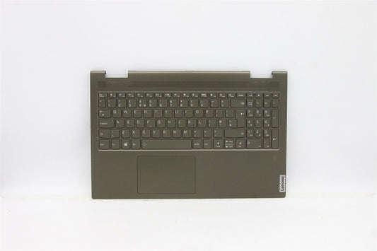 Lenovo IdeaPad 7 15ITL5 Palmrest Cover Touchpad Keyboard UK Dark Moss 5CB1A22454