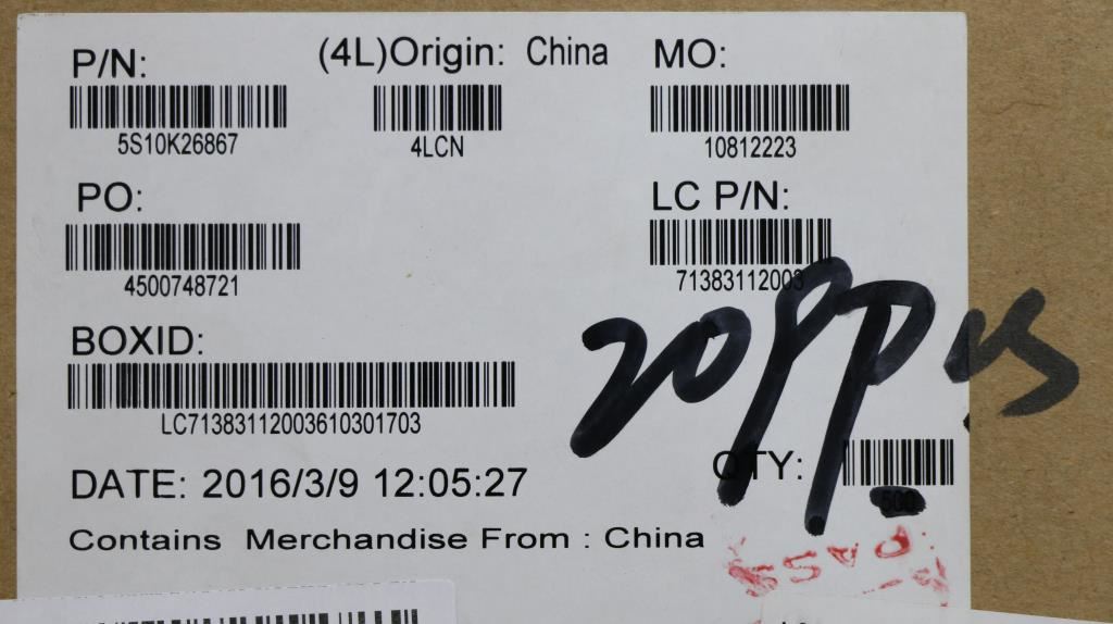 Lenovo 5S10K26867 SCREW Screw L Y70015ACZ D Cover 15