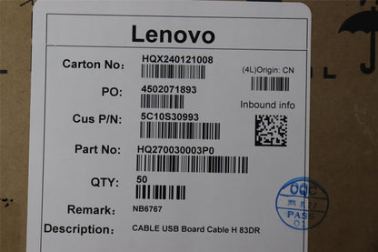 Lenovo USB Board Cable H 83DR 5C10S30993