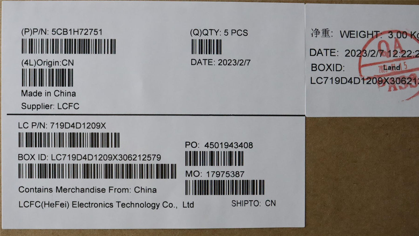 Lenovo Upper Case ASM_ITA L82RM AG_NFP_BL 5CB1H72751