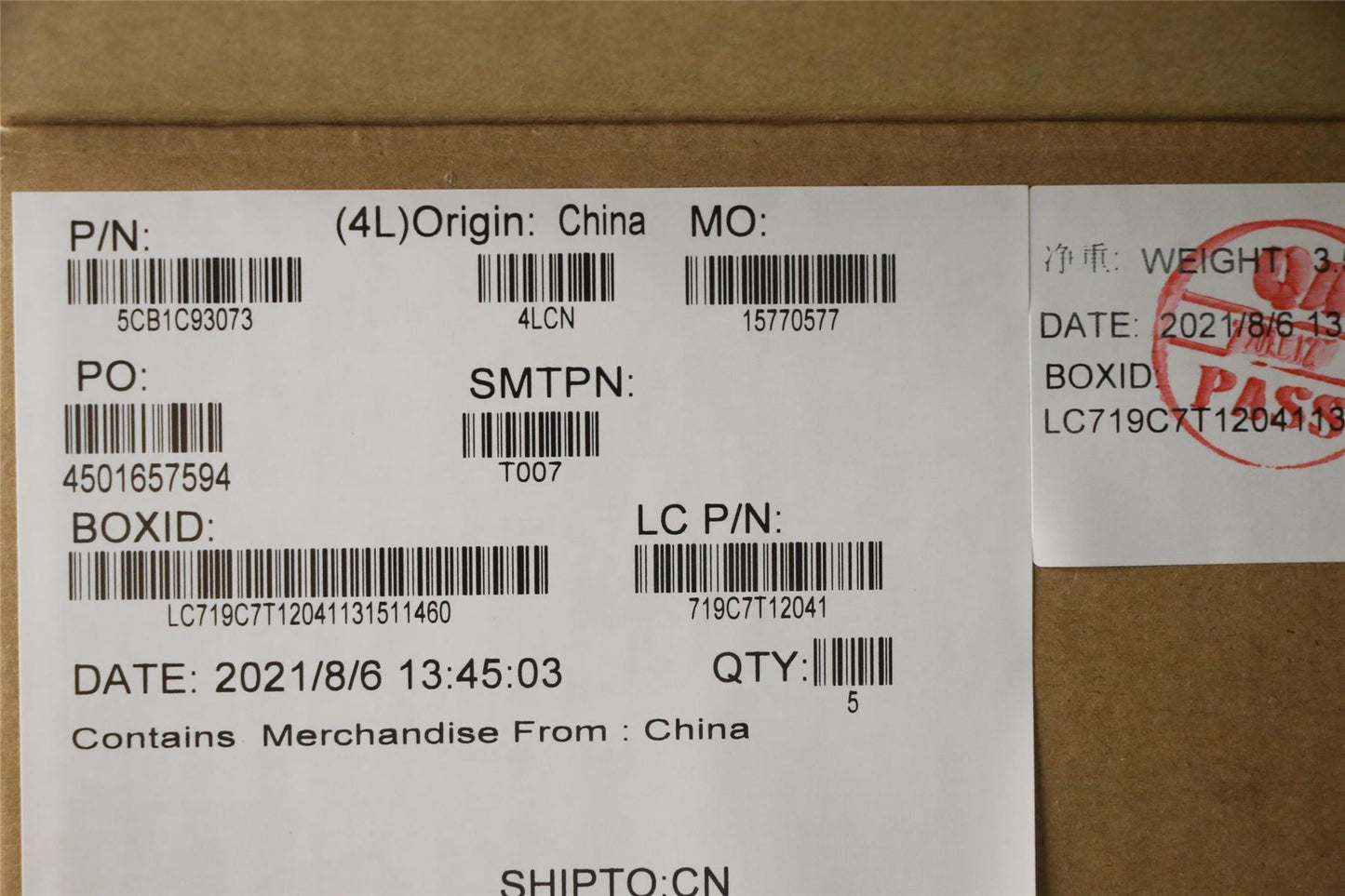 Lenovo Upper Case ASM_HBW L82JW BU_WHW/F 5CB1C93073