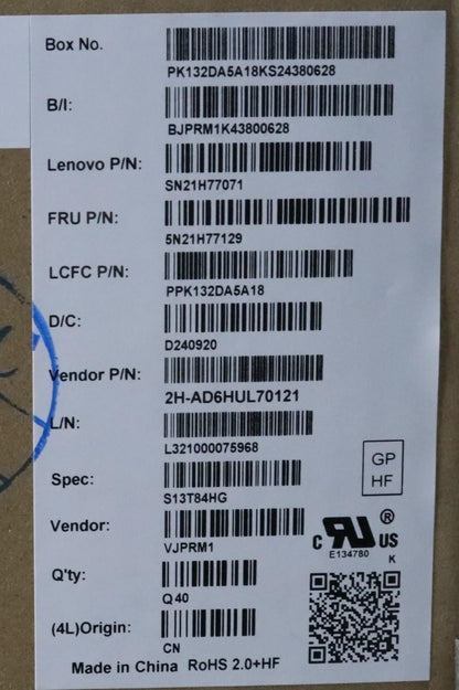 Lenovo ThinkPad X13 Gen 3 L13 Gen 4 Keyboard Hungarian Black 5N21H76765