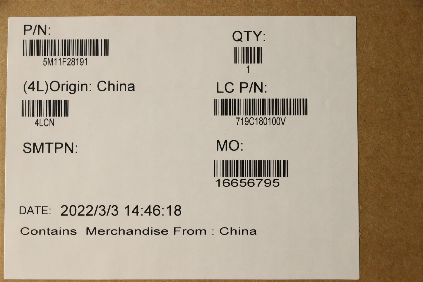 Lenovo MECH_ASM 2.2K AG,IR,BK,AUO 5M11F28191