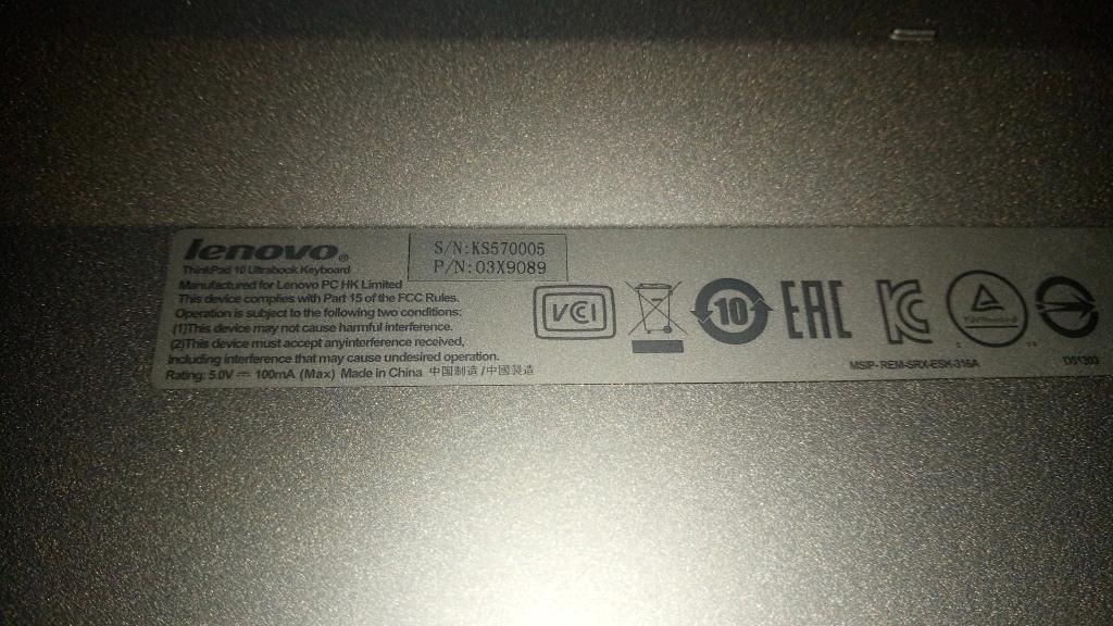 Lenovo Ella 2 ULT KYD-POR Portuguese Keyboard 03X9089