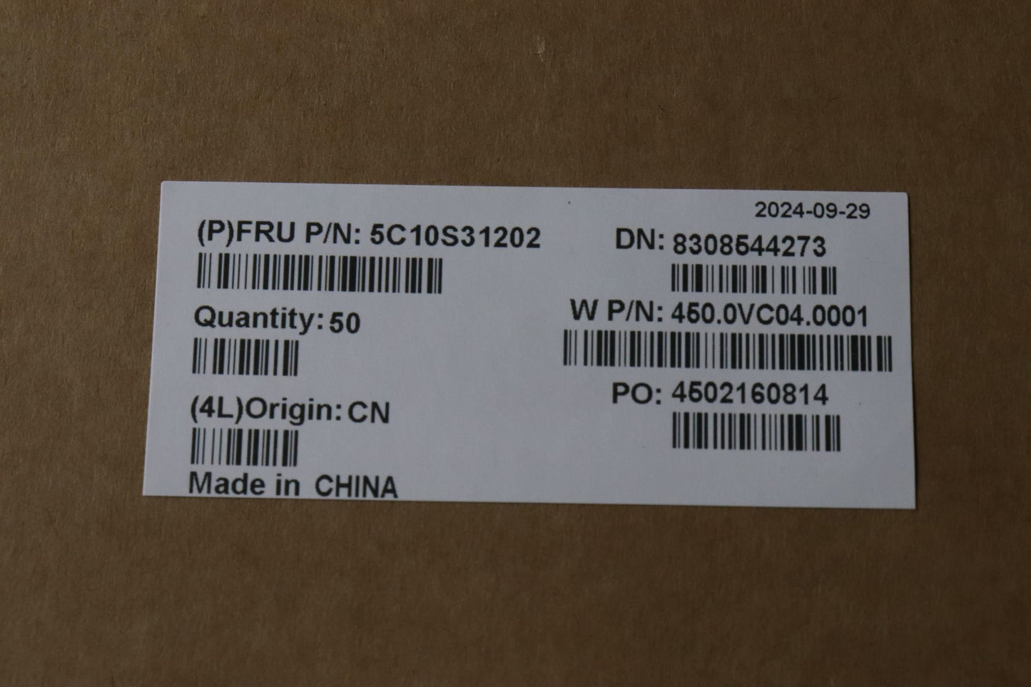Lenovo W 83J2 I/O Cable 5C10S31202