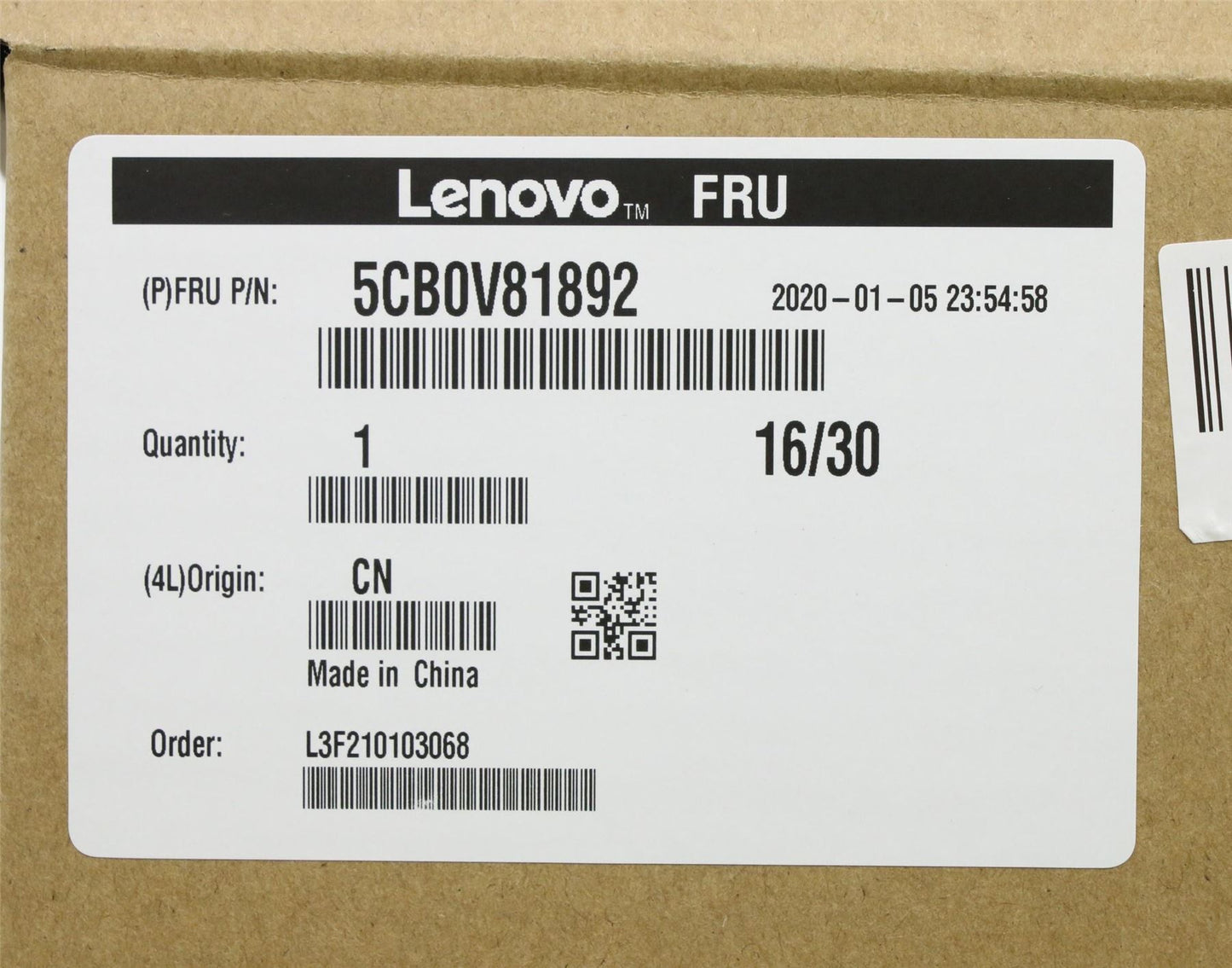 Lenovo COVER A Cov,BK,FHD ePrivacy STD CAM 5CB0V81892