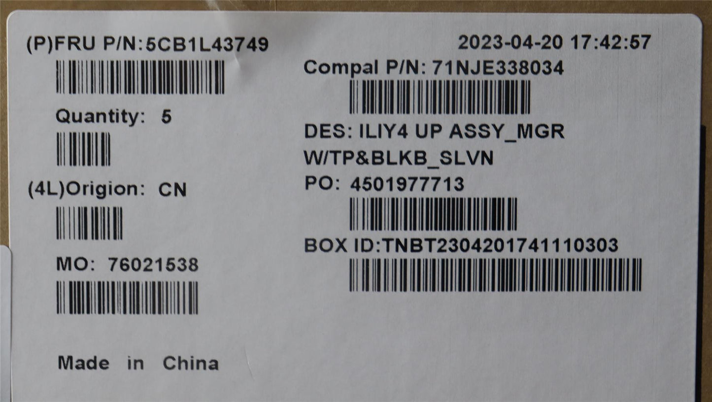 Lenovo UpperCaseASM_SLV C21JG MG BL 5CB1L43749