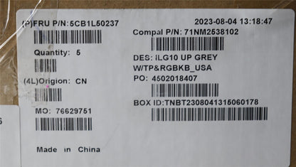 Lenovo Upper Case ASM_USA ENG C 82XV RGB 5CB1L50237