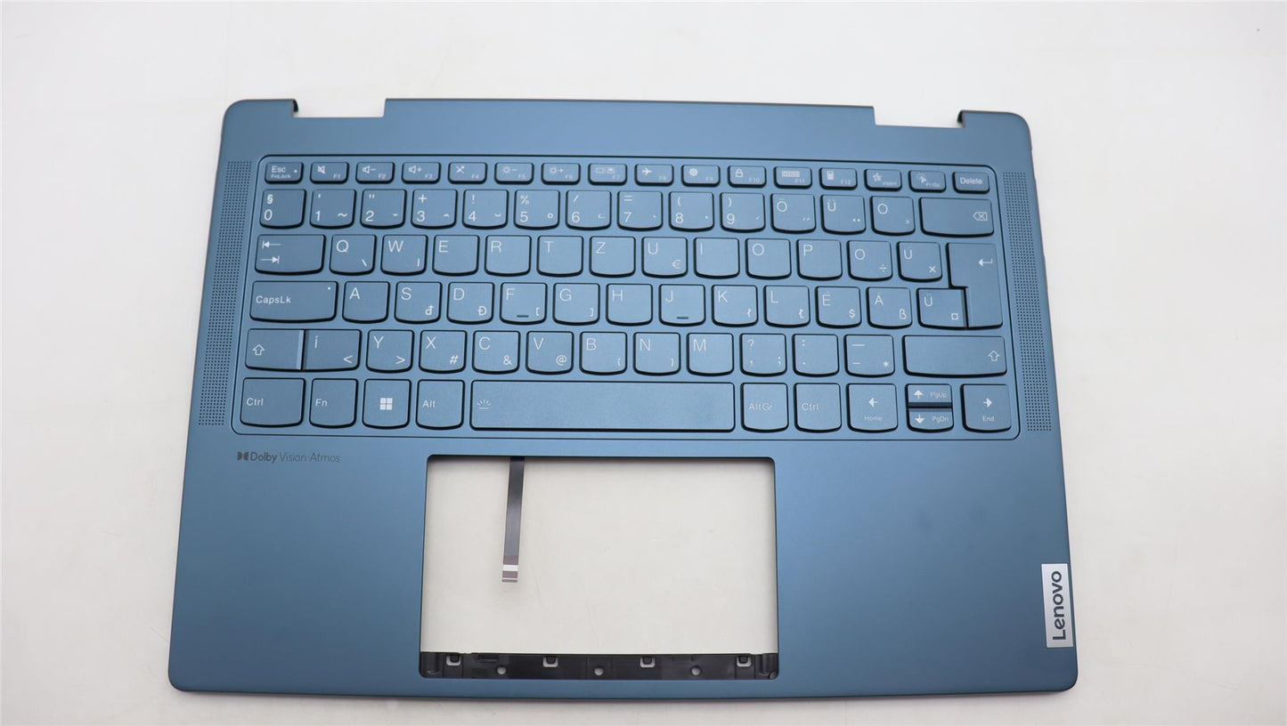 Lenovo Yoga 7 14ARP8 Keyboard Palmrest Top Cover Hungarian Tidal Teal 5CB1L48323