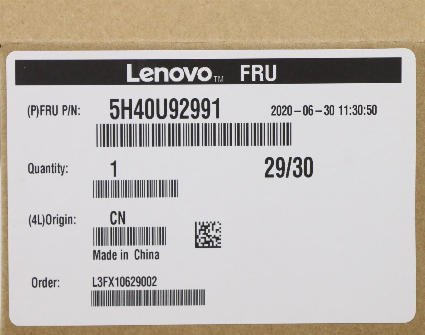 Lenovo 5H40U92991 M2 2280 SSD DFC HS,FXC