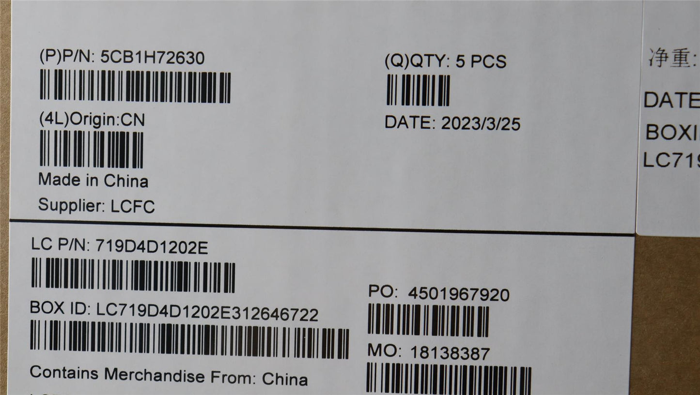 Lenovo Upper Case ASM_POR L82RM AB_NFP_BL 5CB1H72630