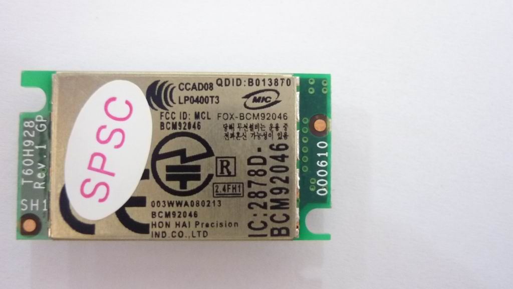 Lenovo Fcn BCM92045NMD BT2.0 EDR U NB BT Flash Board 20001971