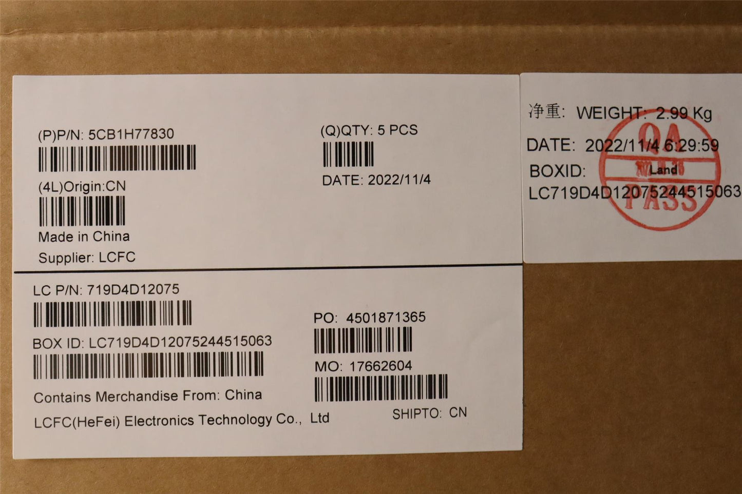 Lenovo Upper Case ASM_POR L82RM MB_NFP_BL 5CB1H77830