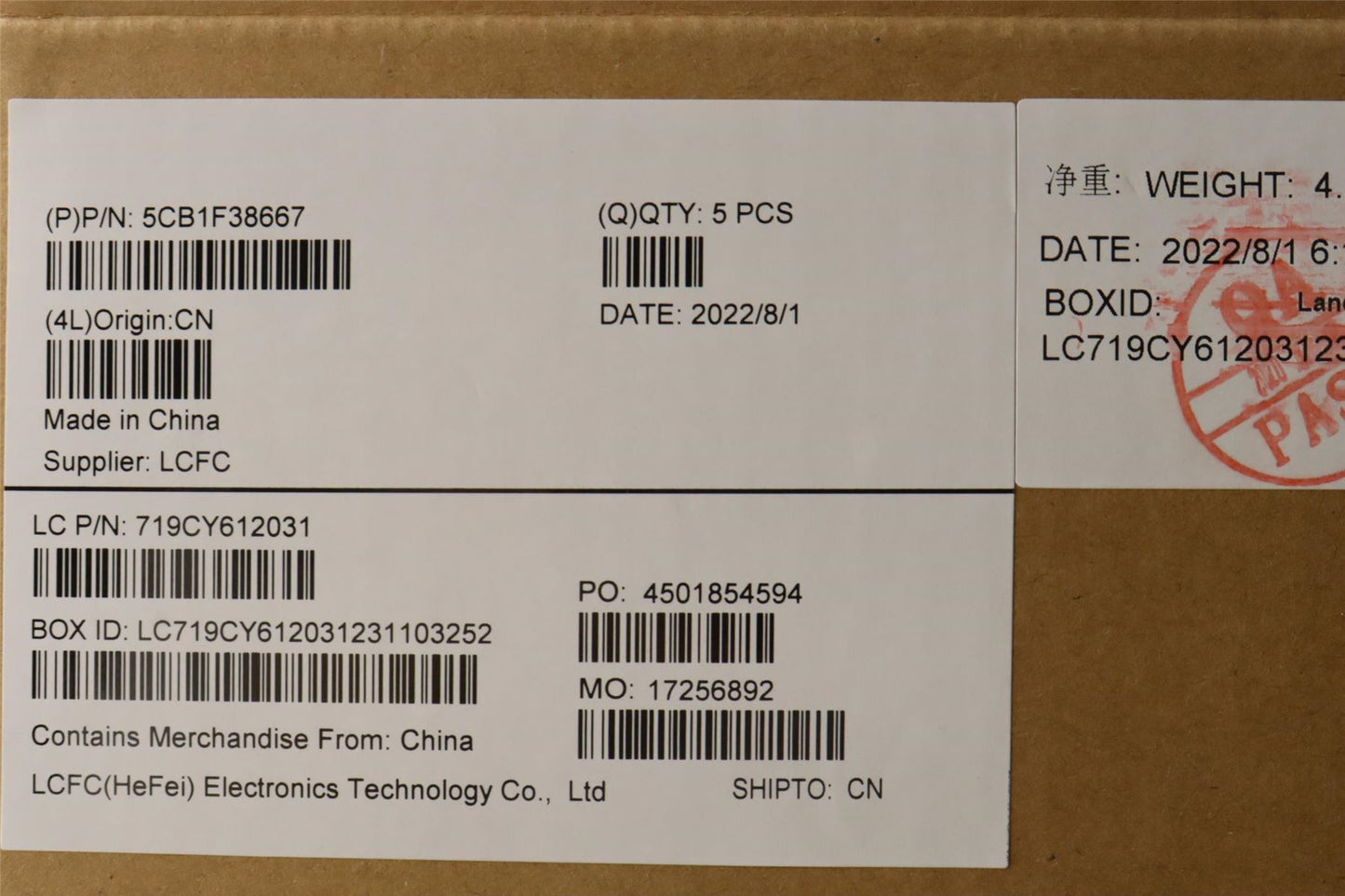 Lenovo 5 15IAH7H Palmrest Cover Touchpad Keyboard US Cloud Grey 5CB1F38667