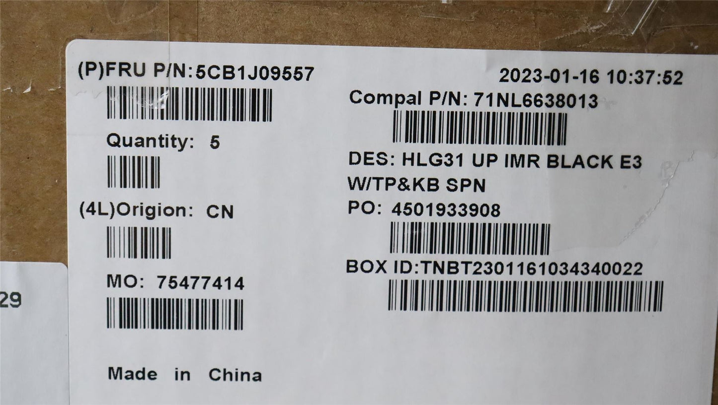 Lenovo UpperCaseASM_SPA C82SA E3 BLA 5CB1J09557