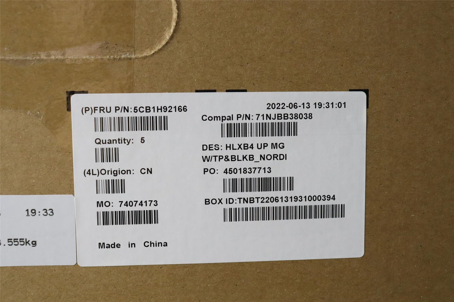 Lenovo ThinkBook 14 G4 ABA Palmrest Touchpad Cover Keyboard Nordic 5CB1H92166