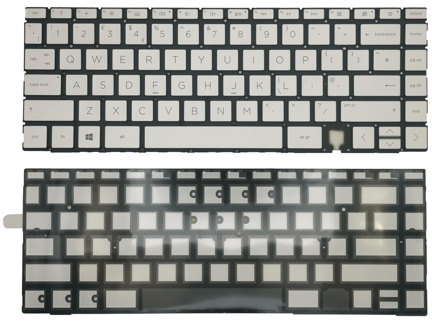Genuine HP Spectre 14-EA Keyboard UK Silver Backlit M22194-031