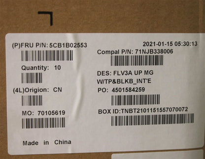 Lenovo COVER Upper Case ASM_EURO ENG C20VF MGBL 5CB1B02553
