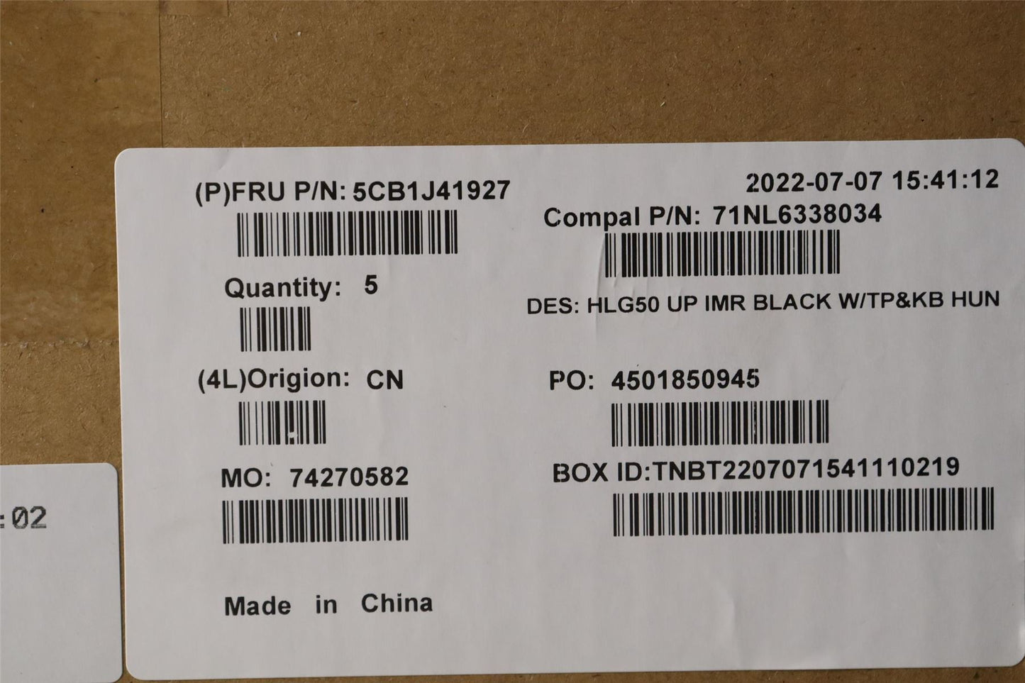 Lenovo IdeaPad 3 15ARH7 Palmrest Cover Touchpad Keyboard Hungarian 5CB1J41927