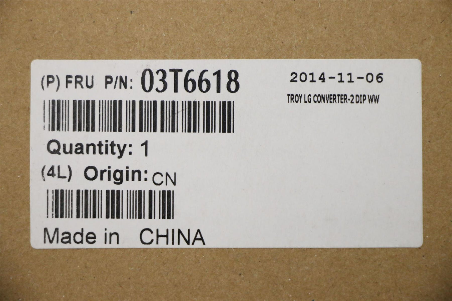 Lenovo Troy converter for panel 03T6618