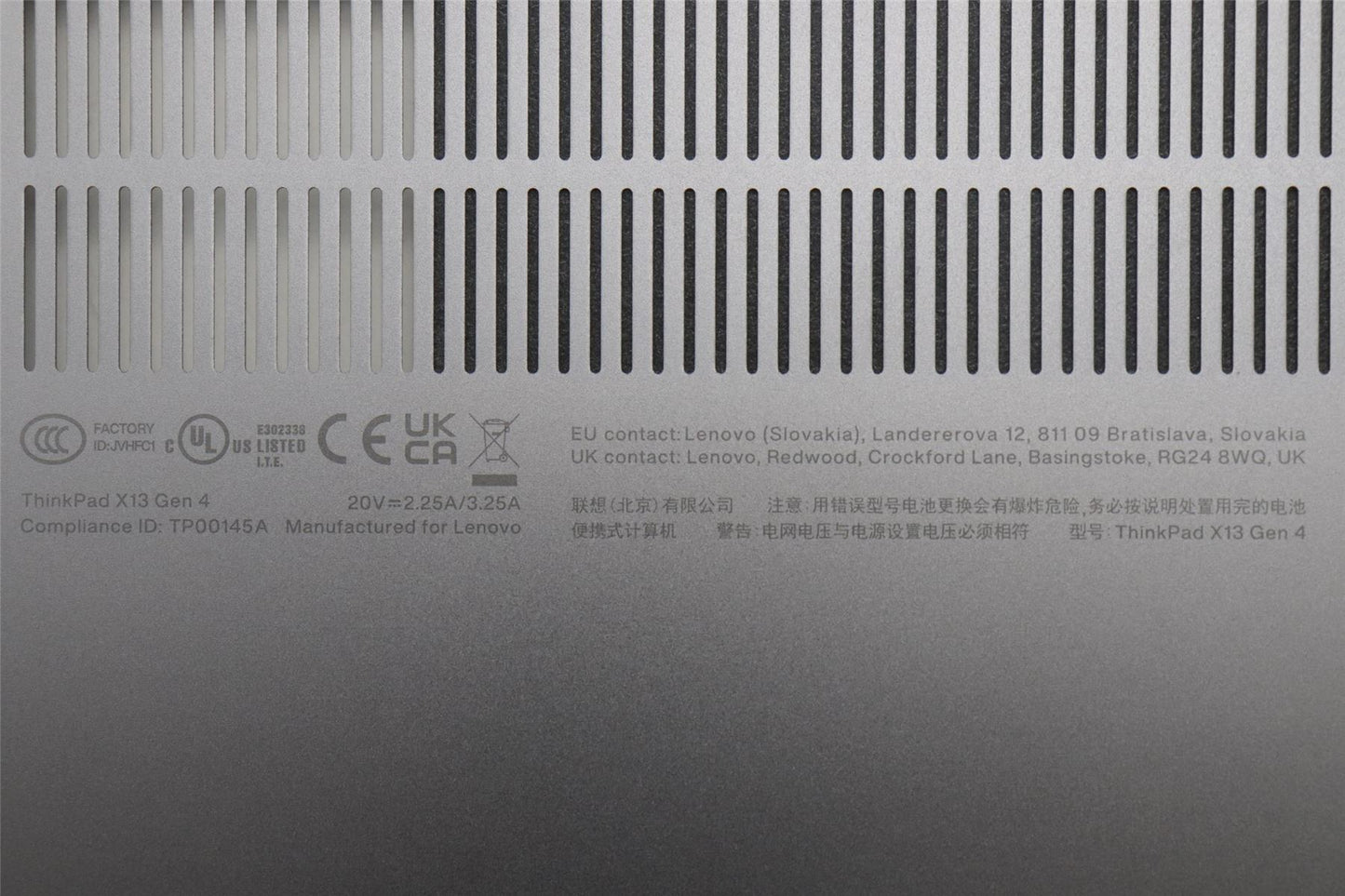 Lenovo X13G4_D_COVER_S_WLAN_GRY_ASSY 5CB1L57821