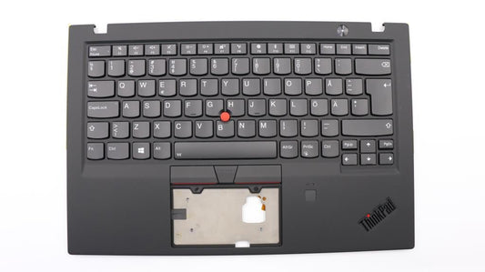 Lenovo Carbon X1 6th Keyboard Palmrest Top Cover Swedish Finnish Black 01YR558