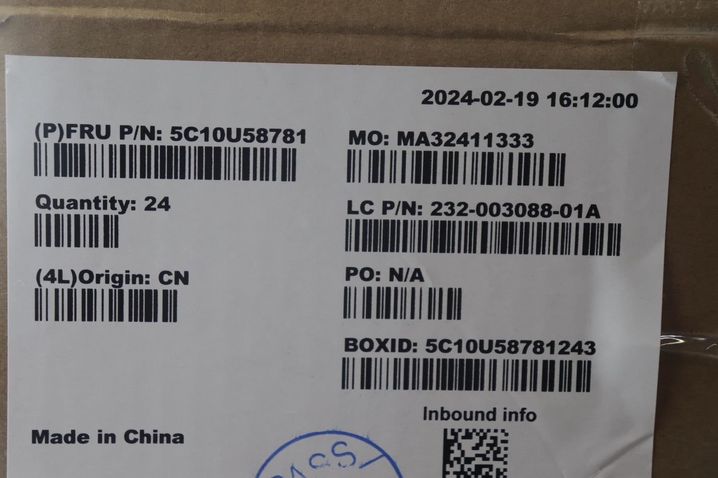Lenovo Fru CBL BOE N40 Cable 5C10U58781