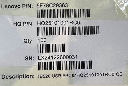 Lenovo TB520FU FPC&*HQ25101001RC0 CS USB FPC Board 5F78C29363