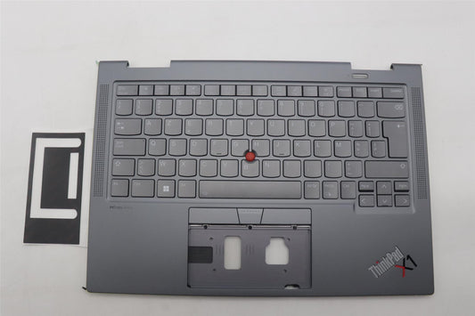 Lenovo ThinkPad X1 8th Gen Keyboard Palmrest Top Cover Belgian Grey 5M11H62369