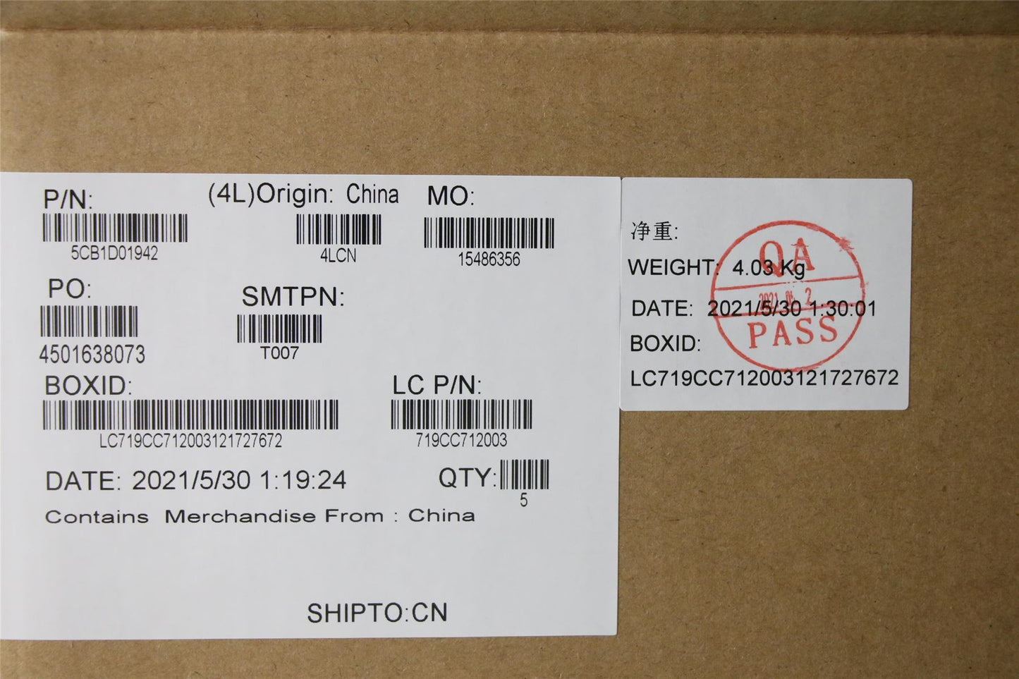 Lenovo Upper Case ASM_TURL82C7IG_TEX_LIPC 5CB1D01942