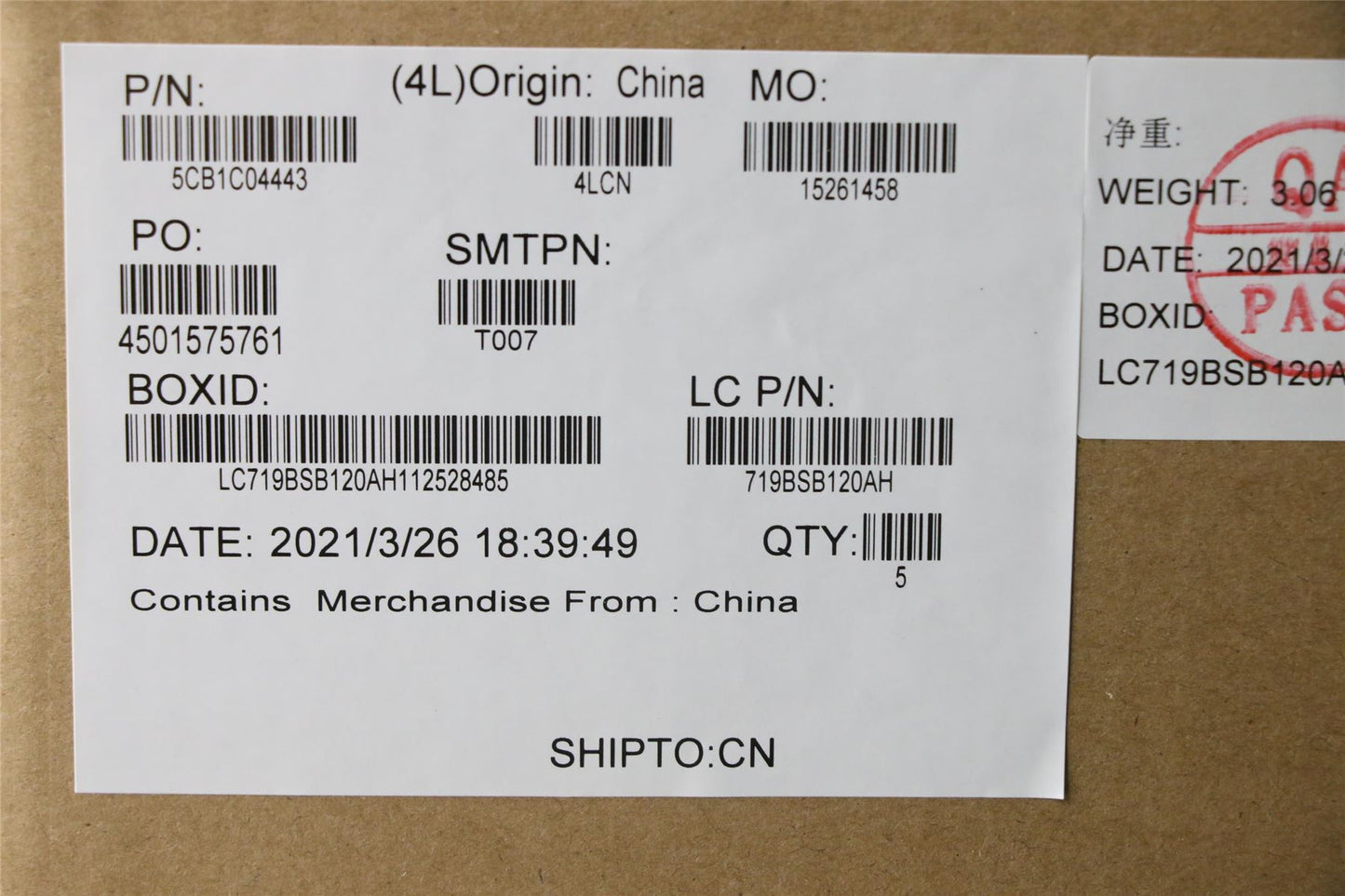 Lenovo Upper Case ASM_HBW L82H7 AGNFPNBLD 5CB1C04443