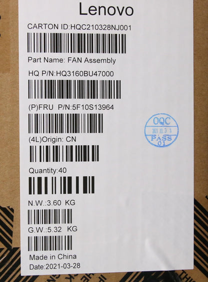 Lenovo ThinkBook 16p NX ARH Thermal Cooling Fan Fans 5F10S13991