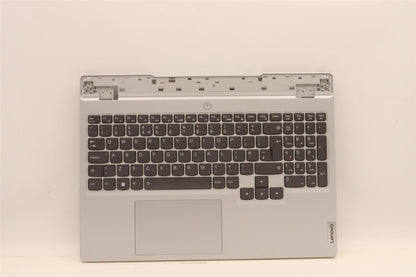 Lenovo 5 15IAH7H Palmrest Cover Touchpad Keyboard UK Cloud Grey 5CB1F38746