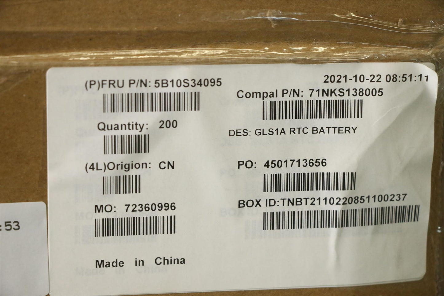 Lenovo CMOS Battery C 82R0 5B10S34095