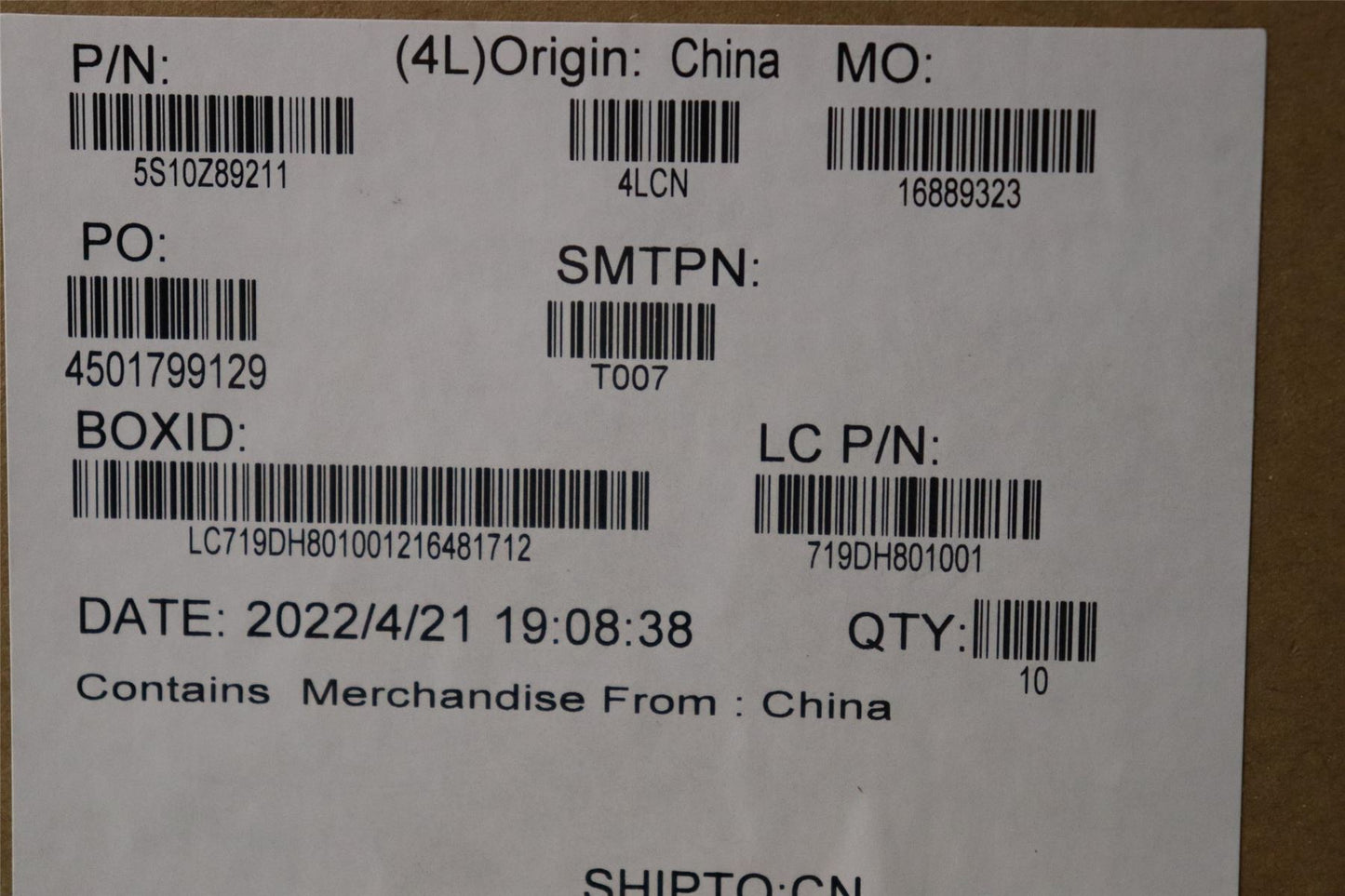 Lenovo SCREW FRU SCREW Kit 5S10Z89211