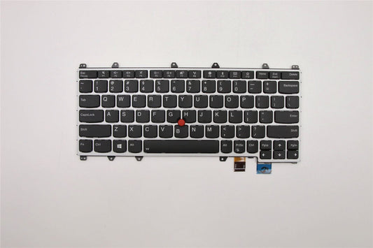 Genuine Lenovo ThinkPad Yoga 370 Keyboard US Silver Backlit 01EN427