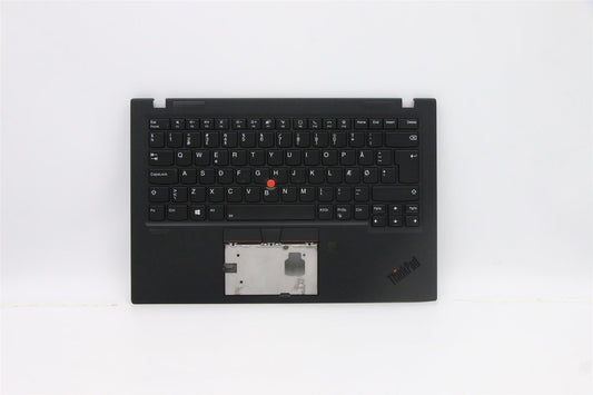 Lenovo Carbon X1 8. Tastatur-Handballenauflage, obere Abdeckung, dänisches Schwarz mit Hintergrundbeleuchtung 5M10Z27519